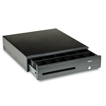 POSIFLEX, CASH DRAWER, CR6400, USB INTERFACE, 16.85IN X 18.11IN X 3.94IN, SCRATCH RESISTANT, BLACK, 8011 KEY ONLY